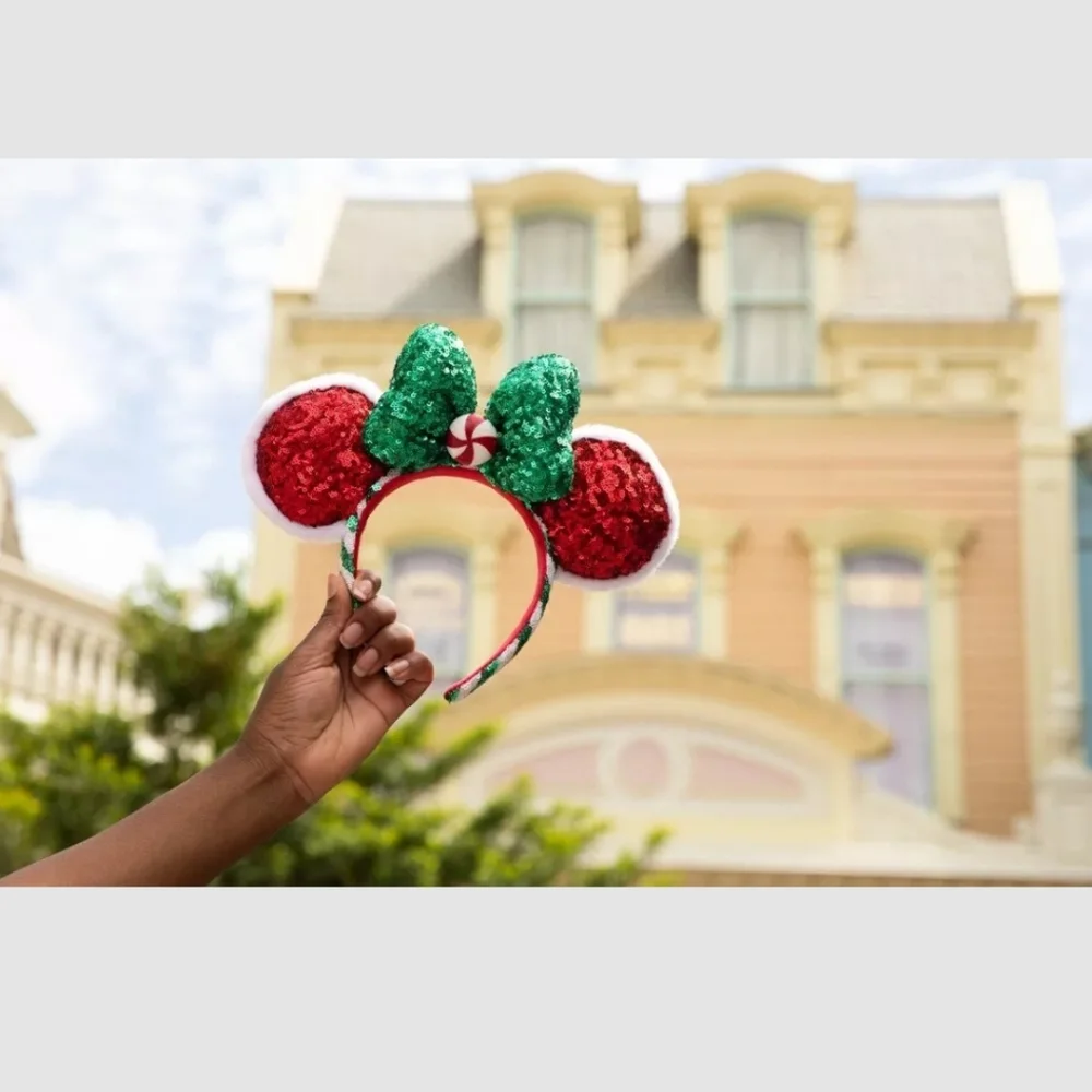 Disney Parks Minnie Ears Mickey Very Merry Christmas  headband